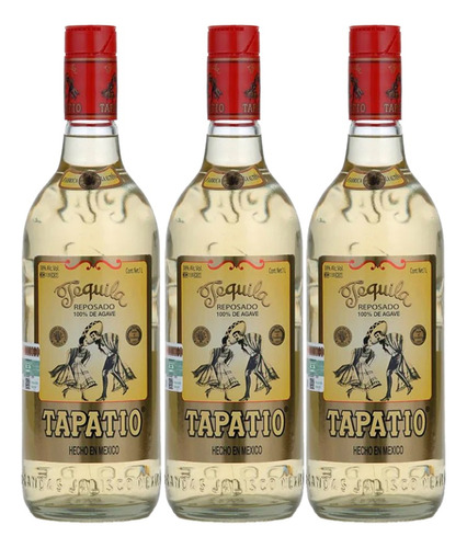 Pack De Tequila Tapatio Reposado 1l - 3 Unidades