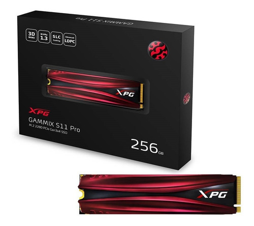 Unidad De Estado Solido Ssd Xpg M.2 Gammix S11 Pro 256gb Color Rojo