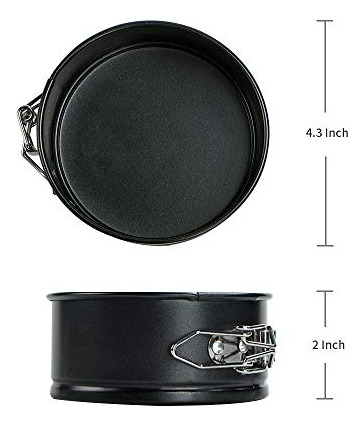 Set De 2 Moldes Desmontables Para Cheesecake De 4.3puLG,