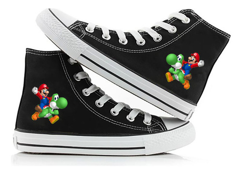 Qcanvas Shoes Super Mario Bros Skate Sapatos Moda