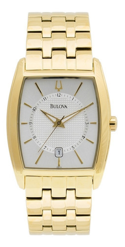 Reloj Bulova Hombre Clasico Dorado 97b113 Color del fondo Blanco