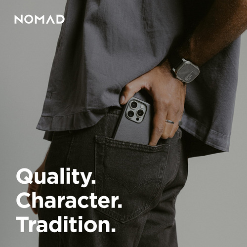 Capa Em Pele Para iPhone 16 Pro Nomad Modern Black