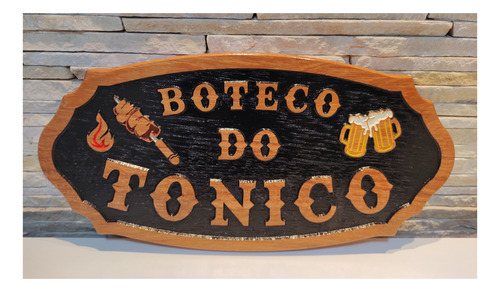 Placa Decorativa Personalizada Boteco Do Tonico Boteco Do Tonico Personalizado