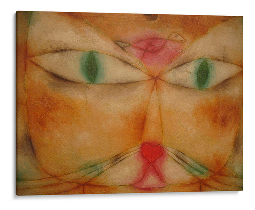 Canvas Lab Cuadro El Gato Y El Pájaro 80x60, Paul Klee