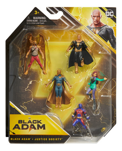 Dc Comics, Black Adam Justice Society - Juego De 5 Figuras