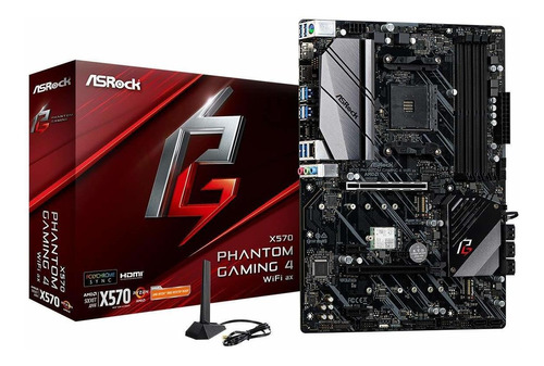 Asrock X570 Phantom Gaming 4 Wifi Ax Am4 Amd X570 Sata 6g...