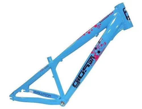 Quadro Gios Frx Evo Colmeia Bike 26 Dh Grau Azul Claro Rosa