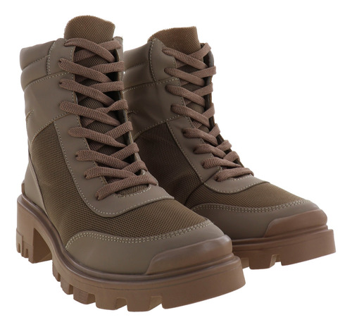Imagen 3 de 4 de Botines Estilo Combate Dama Chunky Con Agujetas Erez