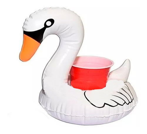 Inflable Salvavida Cisne Blanco  Portavaso Alberca  Jacuzzi