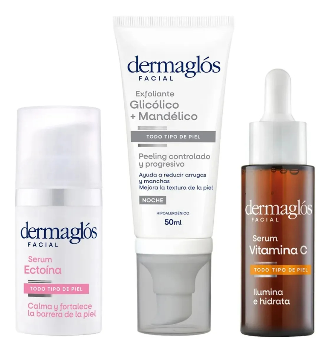 Rutina Dermaglós Facial Peeling + Vitamina C + Ectoína
