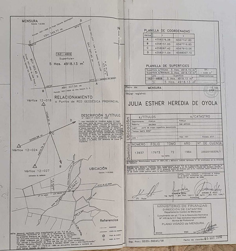 Chacra En Venta, Villa Giardino, Córdoba.