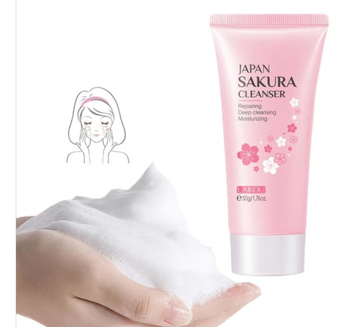 Laikou Sakura Cleanser, Limpiador Facial Limpieza Profunda 