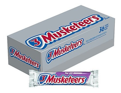 Imagen 1 de 7 de 3 Musketeers Barras De Caramelo De Tamaño De Chocolate Para