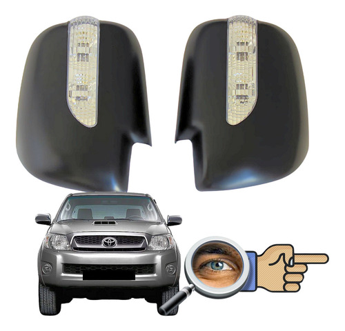 Hilux 2006+ Set Trd Cubre Espejos C/ Led De Giro Tuningchrom