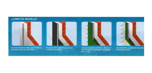 Imagen 3 de 6 de Fonac Barrier 3mm 1,22m X 2,5m Barrera Acústica Aislante