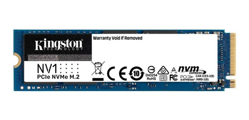 Imagen 1 de 9 de Disco Sólido Ssd Kingston 500gb M2 Pcie Nvme Snvs/500g 480gb