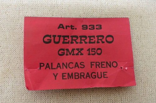 Palancas Freno Y Embrague Guerrero Gmx 150