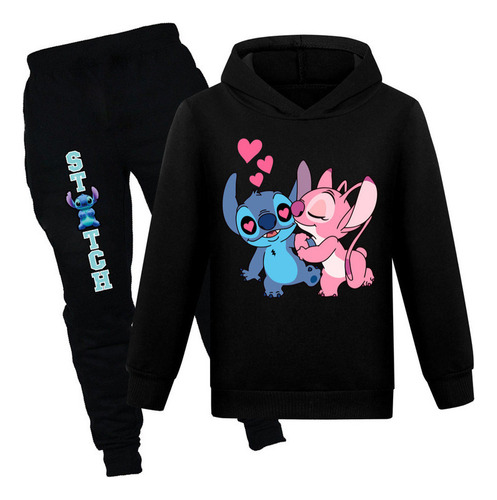 Nuevo Sudadera Infantil Capucha Y Pantalón Rosa Estampado St