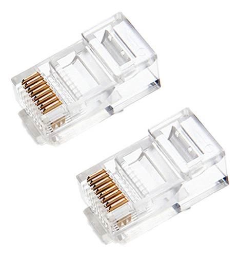 Conectores Cambo Plug Rj45 Cat6 Plasticos 100u.