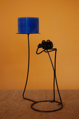 Centro De Mesa Artesanal Camarografo Con Vela
