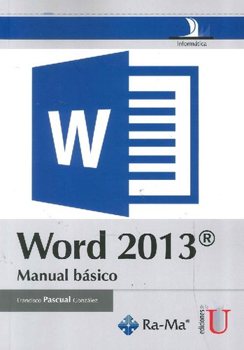 Libro Word 2013 Manual Básico De Francisco Pascual González