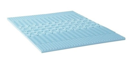 Lucid Azul Individual 7.5cm Sobrecolchon Memory Foam Con Gel