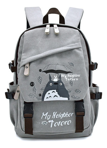 Anime Totoro Backpack Canvas Regalo De Alta Calidad X419