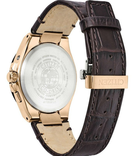 Imagen 2 de 10 de Cb0168-08e Reloj Citizen Eco Drive Cafe/cobrizo