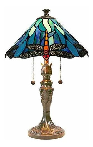 Lámpara De Mesa - Dale Tiffany Lamps Tt19215 Huxley Dragonfl