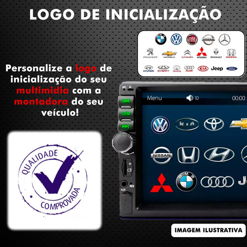 Kit Multimidia Grand Siena Essence Mp5 Automotivo 7 Pol