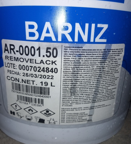 Removedor De Barniz Sayer Removelackcubeta 19 Lt. Nueva