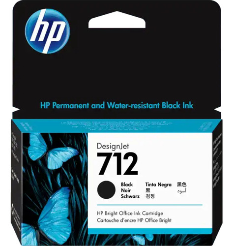 Cartucho De Tinta Hp 3ed70a 712 Negro 38ml