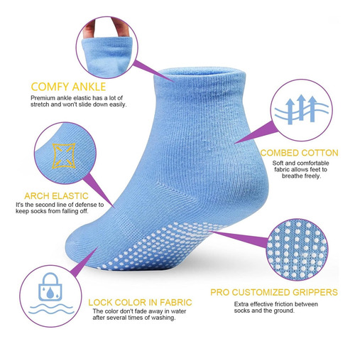 Grpskcos Calcetines Para Bebés De 6 A 12 Meses, Antideslizan
