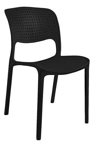 Silla Torino Jardín Plástico Apilable Comedor Baires4 Estructura De La Silla Negro