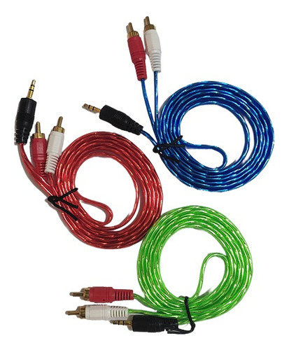 Cable Auxiliar De Audio Rca A Plug 3.5mm Al Mayor (x 10)