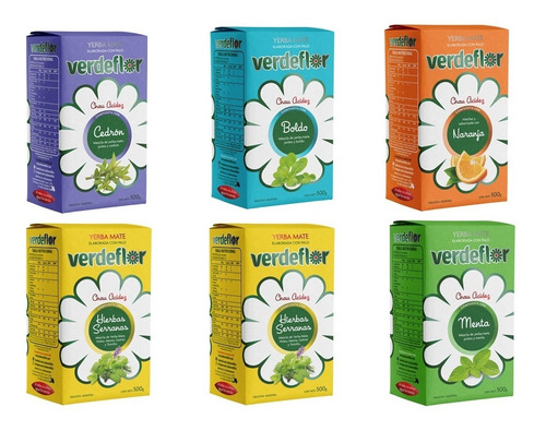 Imagen 1 de 7 de Yerba Mate Mix Verdeflor 500 Gr (x6) - Quetequieres