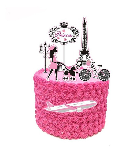 Topper Paris - Decoración - Tortas - Universo Mágico