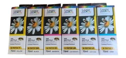 Pack 6 Tintas Epson T673 Alternativas L800/l805/l810/l850