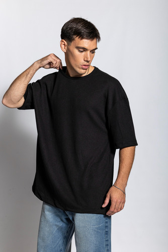 Remera Algodón Waffle De Hombre Manga Corta Shaffe