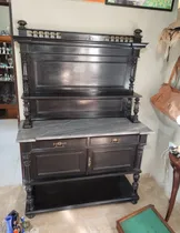 Comprar Antiguo Mueble Aparador Vajillero Con Marmol.