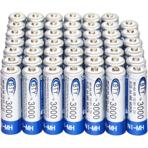 48 X 3000mah Aa 1,2 V Ni-mh Recargable Batería Bty Celular P