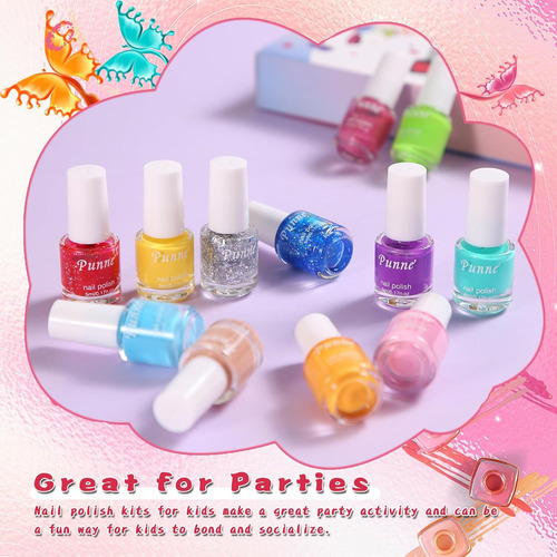 Esmalte De Uñas Para Niños, Juego De Esmalte De Uñas No Tóxi