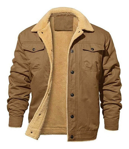 Chaqueta Gruesa Para Hombre, Forrada Con Forro Polar Cálido,