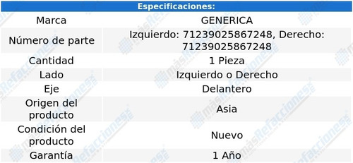 (1) Base Amortiguador Izq O Der Del Bmw 320i 01-05 Generica