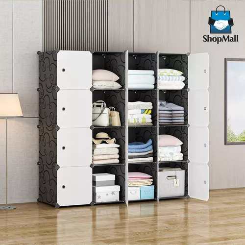 Closet Armario Organizador Ropa Cubos Negro