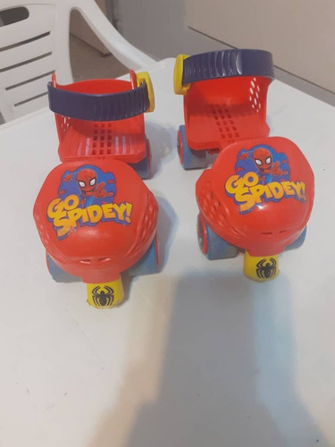 Patines Spiderman 4 Ruedas Con Accesorios