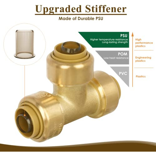 Conector En Forma De T 1/2puLG Push Pex/cobre/cpvc/latón (pa