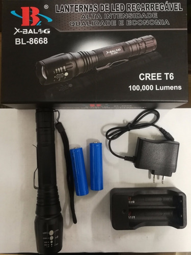 Linterna Led Rojo Cree Para Caza Recargable 100.000 Lumenes