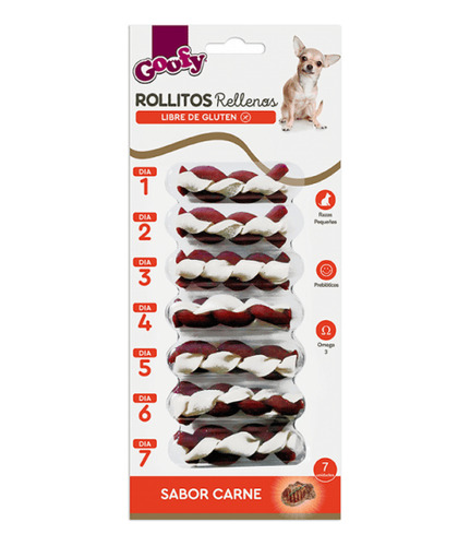 Goffy Mini Rollitos Rellenos Sabor Carne  Sin Gluten - 7 Und