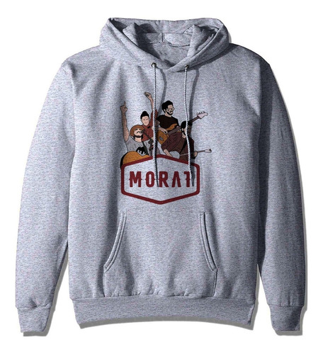 Sudadera Con Gorro Morat Banda Siluetas Dibujo Vino Guitarra